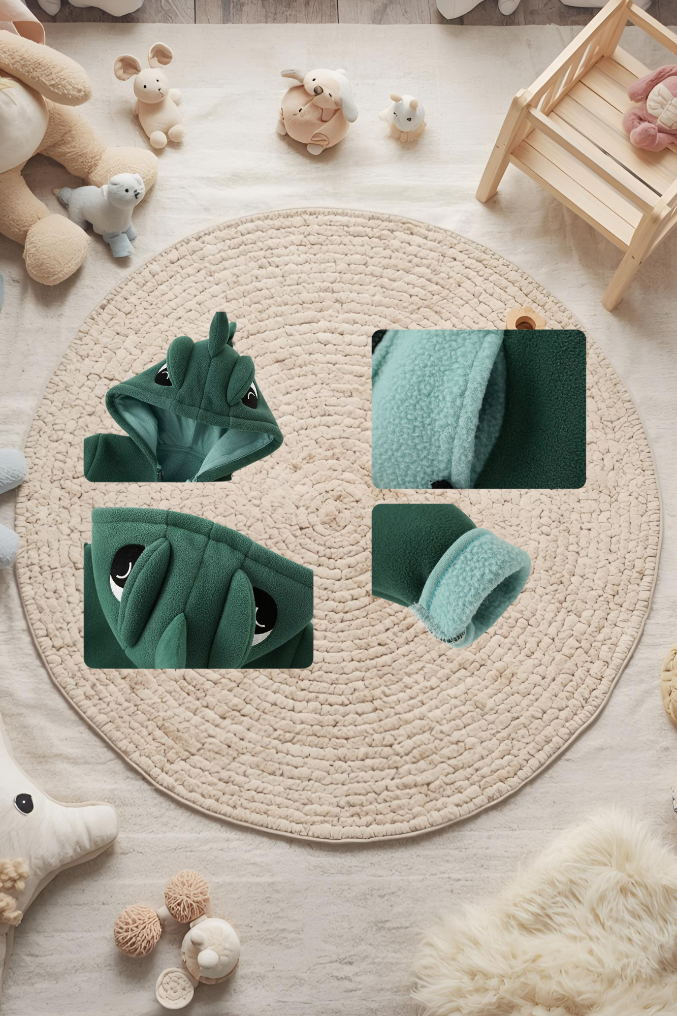 Manteau polaire animaux enfant ours, lapin, Dinosaure  Doux et chaud