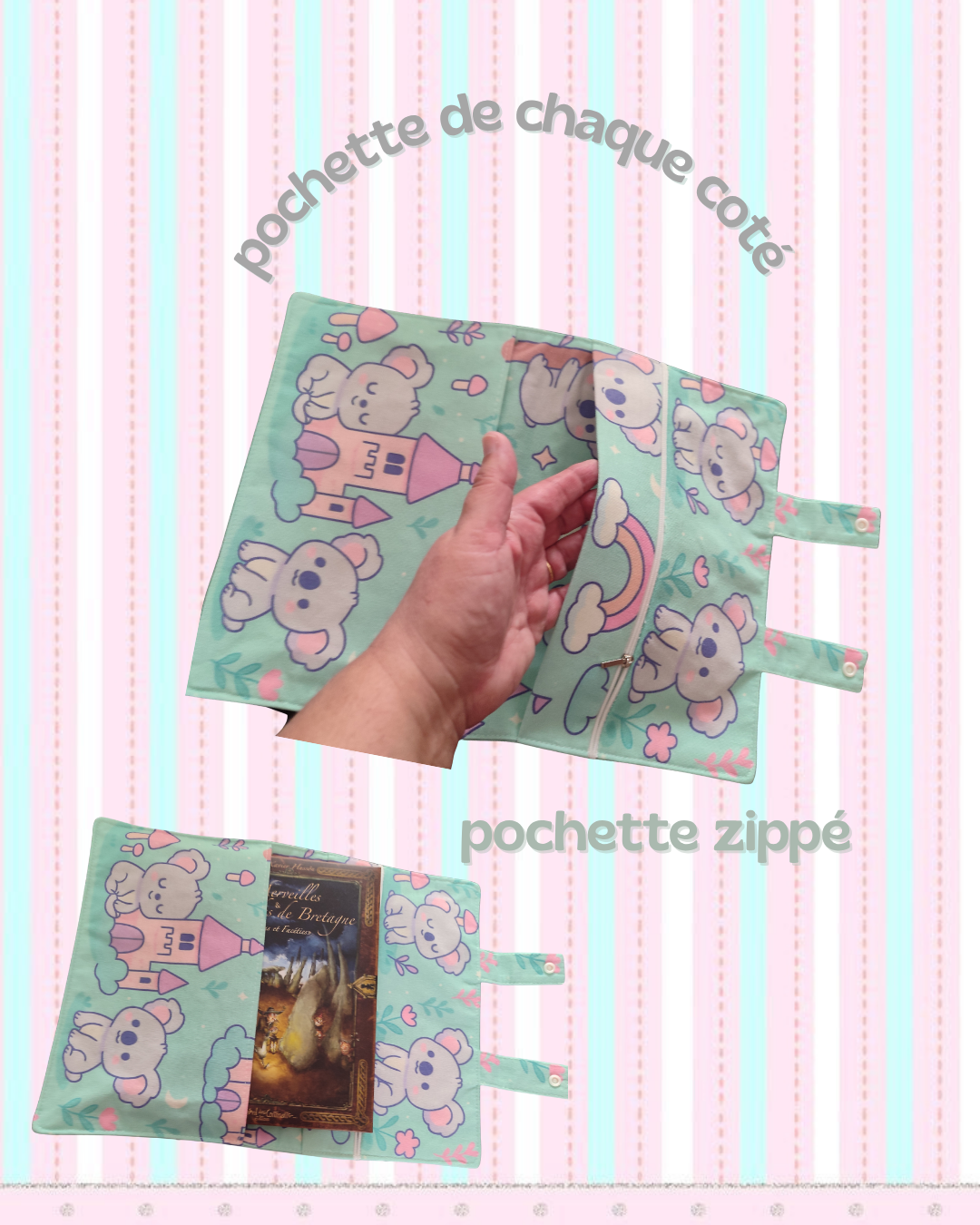 Couvre livre/ porte documents