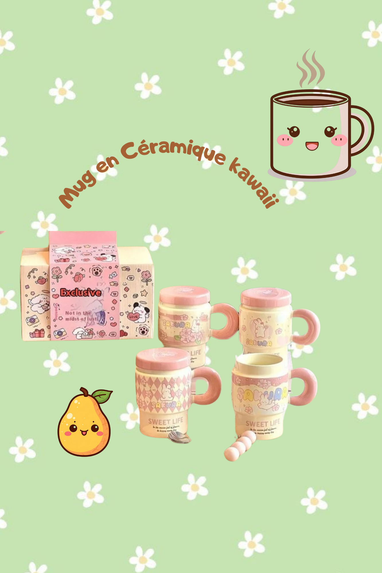 Mug en céramique avec cueillère