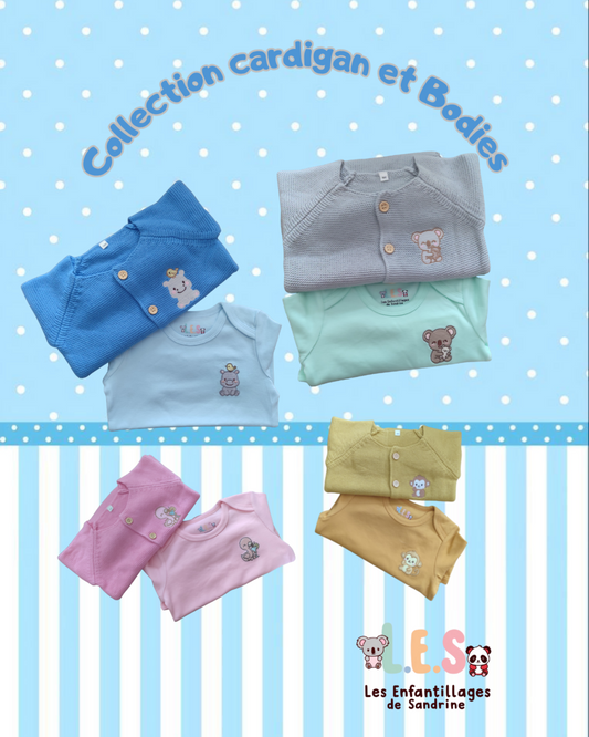 Cardigan et son bodie assorties