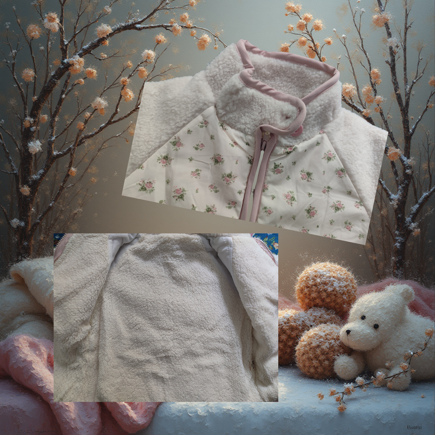 Veste Fourrure Bébé Kawaii - Douce et Mignonne